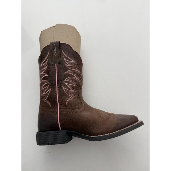 Ariat Other - Ariat Firecatcher Y Kids Western Cowboy Boots Rowdy Brown Pink Size 2.5 M EU 33